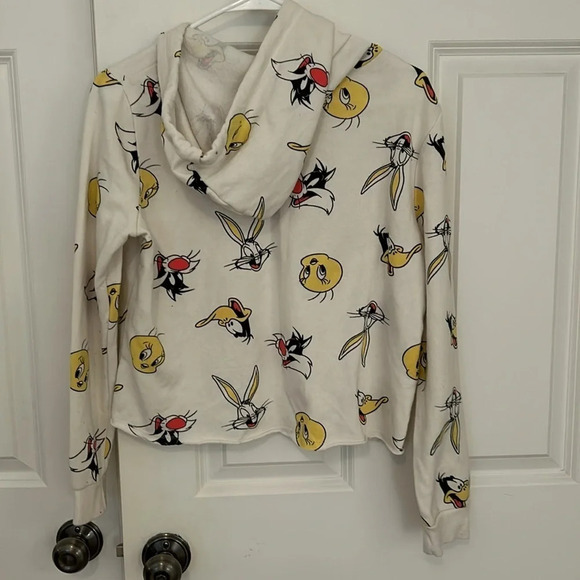 Warner Bros. hoodie sweatshirt Looney Tunes size medium Bugs Bunny Tweety Daffy - Picture 2 of 4